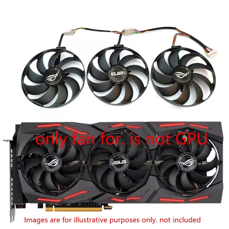 87 มม.DC 12V 7Pin RX5700XT GPU Cooler พัดลมสําหรับ ASUS Rog Strix RX 5600 XT 5700 5700XT RX5700 กราฟ