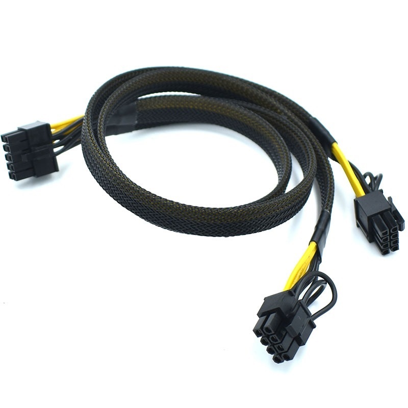 50 ซม.10 Pin to Dual PCI-E 8 Pin (6 + 2) Power Adapter Splitter GPU สายไฟสําหรับ HP DL580 DL585 DL98