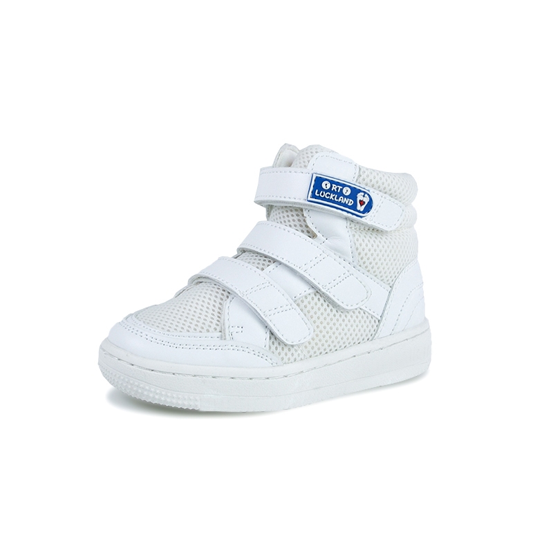 หญิงโรงเรียนรองเท้าเด็กสีขาวศัลยกรรมกระดูกรองเท้าผ้าใบเด็กวัยหัดเดิน Demi ตาข่าย Bootie พร้อมพื้นรอง