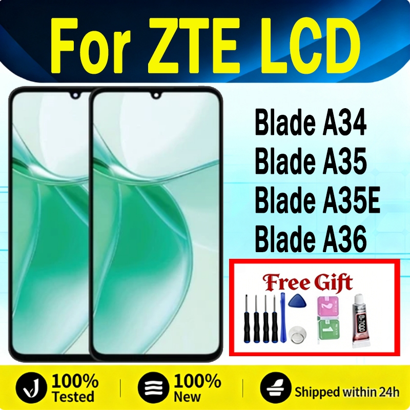 ZTE Blade A34 A35 A35E A36 จอแสดงผล LCD หน้าจอสัมผัสพร้อมการเปลี่ยนเฟรม