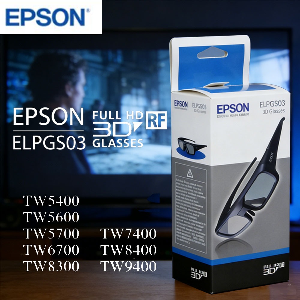 ของแท้ Epson ELPGS03 RF 3D แว่นตาสําหรับ 2000 2030 3020e 5020UBe 5030UBe