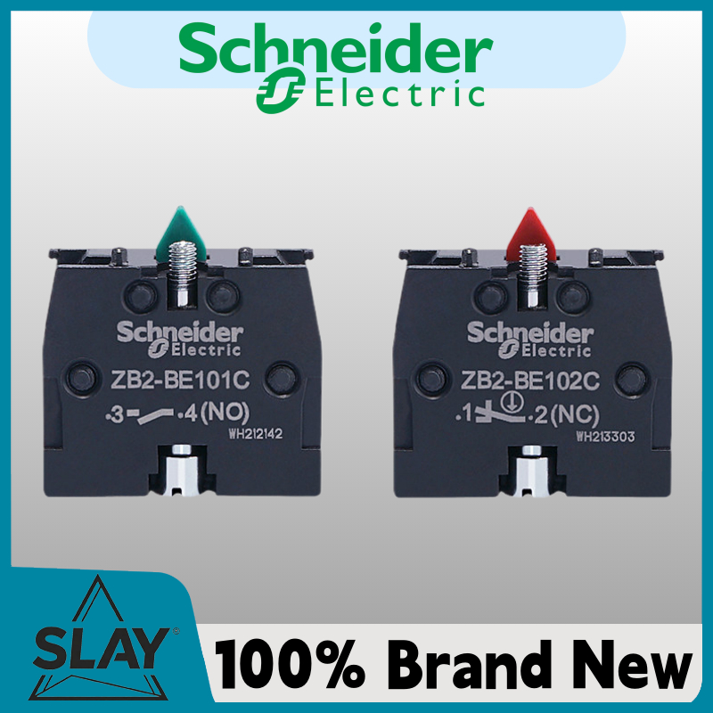Schneider Contact ZB2-BE101C ZB2-BE102C สวิตช์ปุ่มกดโมดูลเสริม 22 มม. ยี่ห้อใหม่