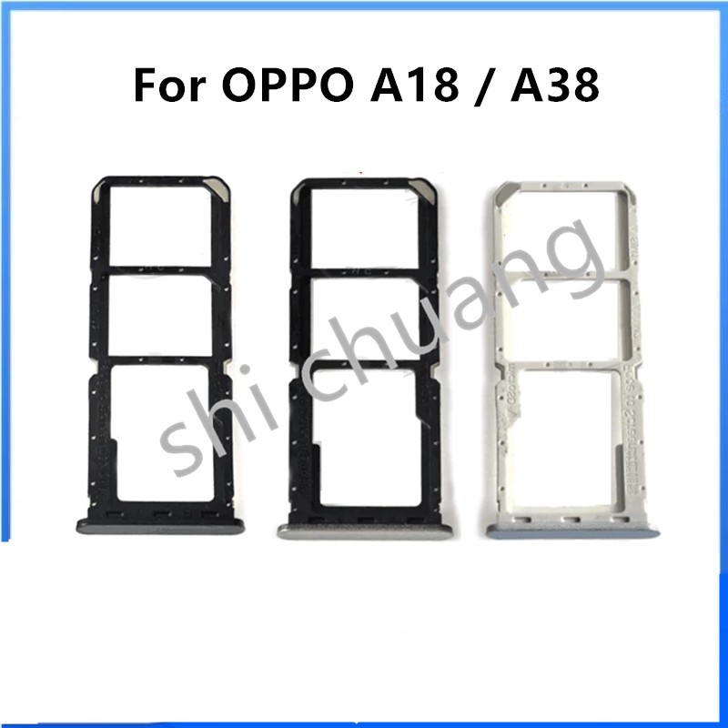 สําหรับ OPPO A18 CPH2591 / A38 CPH2579 ซิมการ์ดถาดผู้ถือการ์ด Reader SD Slot อะแดปเตอร์อะไหล่