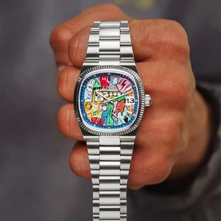 CILOA (พร้อมกล่อง) นาฬิกาผู้ชาย หน้าปัดลวดลาย – ควอตซ์ กันน้ำ แฟชั่นธุรกิจและลำลอง - ของขวัญให้แฟนผู้ชาย 518