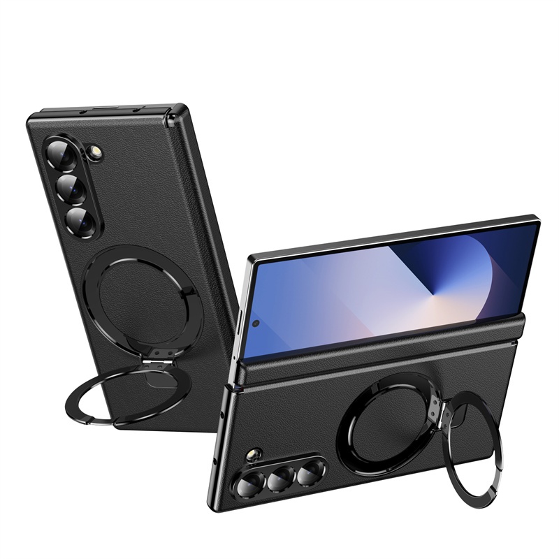 โลหะแม่เหล็กบานพับผู้ถือกระจกนิรภัยปกป้องเคสโทรศัพท์สําหรับ Samsung W25/Fold SE รุ่นพิเศษ Galaxy Z พ
