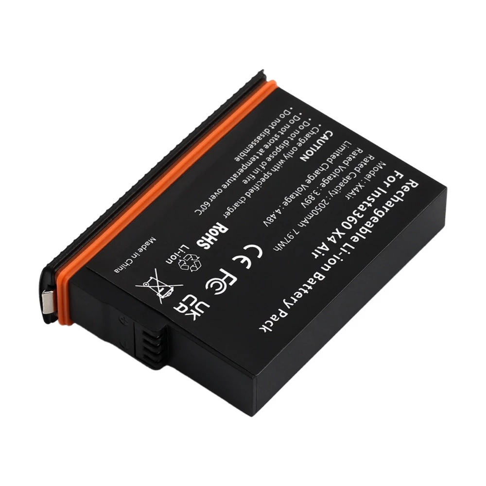 PUANTES Insta360 X4 air เครื่องชาร์จแบตเตอรี่อากาศ,แบตเตอรี่อุณหภูมิต่ํา 2050mah,อุปกรณ์เสริมกล้องเคลื่อนไหวแบบพาโนรามา,อายุการใช้งานแบตเตอรี่ยาวนาน thumbnail 9