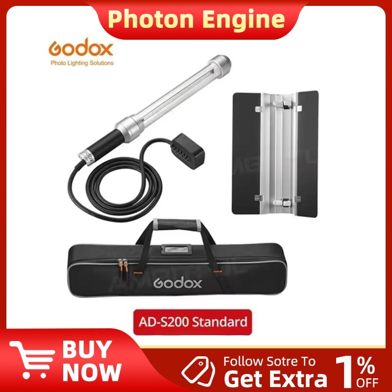 Godox AD-S200 Stick Flash Head 200Ws 5800K + 200K สําหรับ AD200/AD200Pro Speedlite แฟลช 360° กระจายแ