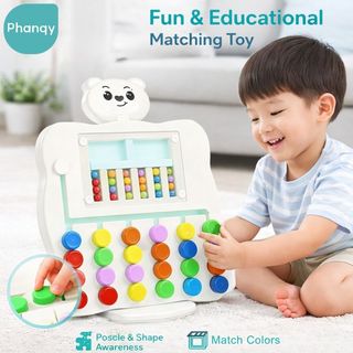 Phanqy Color Matching Puzzles Early Educational Toys Montessori Game Training Toy For Boy Girl Gift