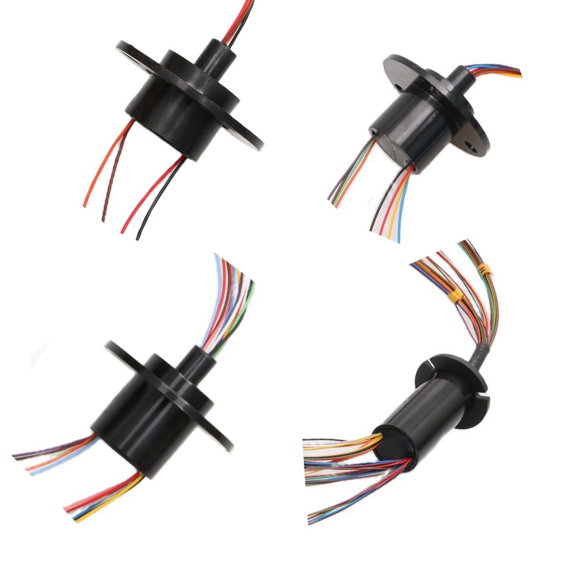 2/4/6/8/12/18/24/36 ช่องสายไฟแคปซูลแหวนสลิป 1-2A Slipring เส้นผ่านศูนย์กลาง 22 มม. Mini Rotary Conductive Joint Connectors