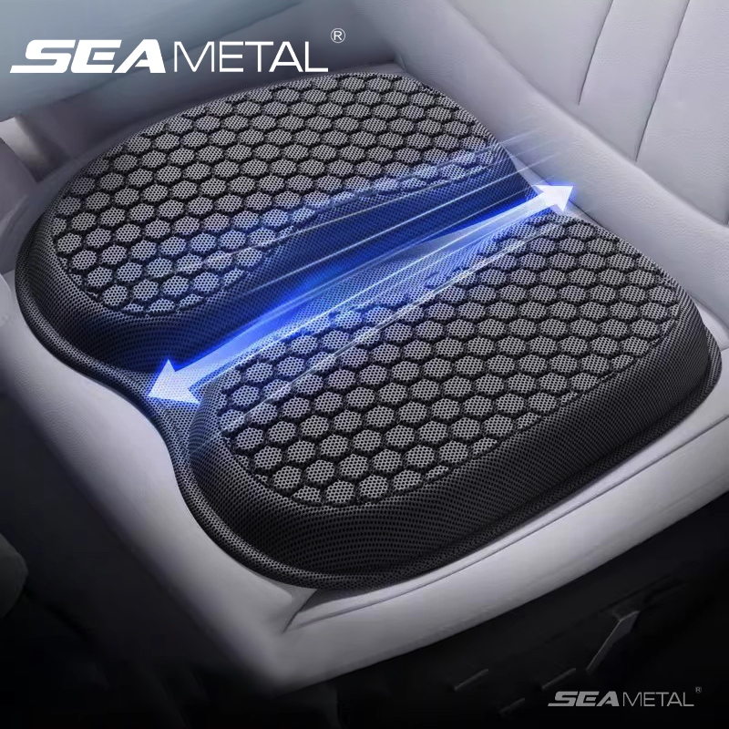 SEAMETAL เบาะรองนั่งเจลรถยนต์ฤดูร้อนเบาะรองนั่งระบายอากาศ Cooling Honeycomb Design Universal สําหรับเบาะรถยนต์โฮมออฟฟิศเก้าอี้
