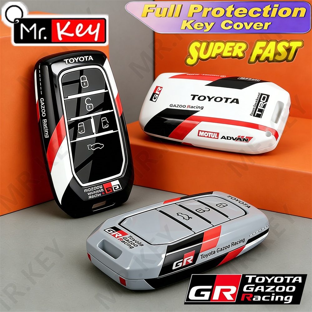 [Mr.Key] Toyota GR TRD Remote Fob Case สําหรับ Alphard PREVIA Voxy Noah Esquire Harrier Sienna Fortuner