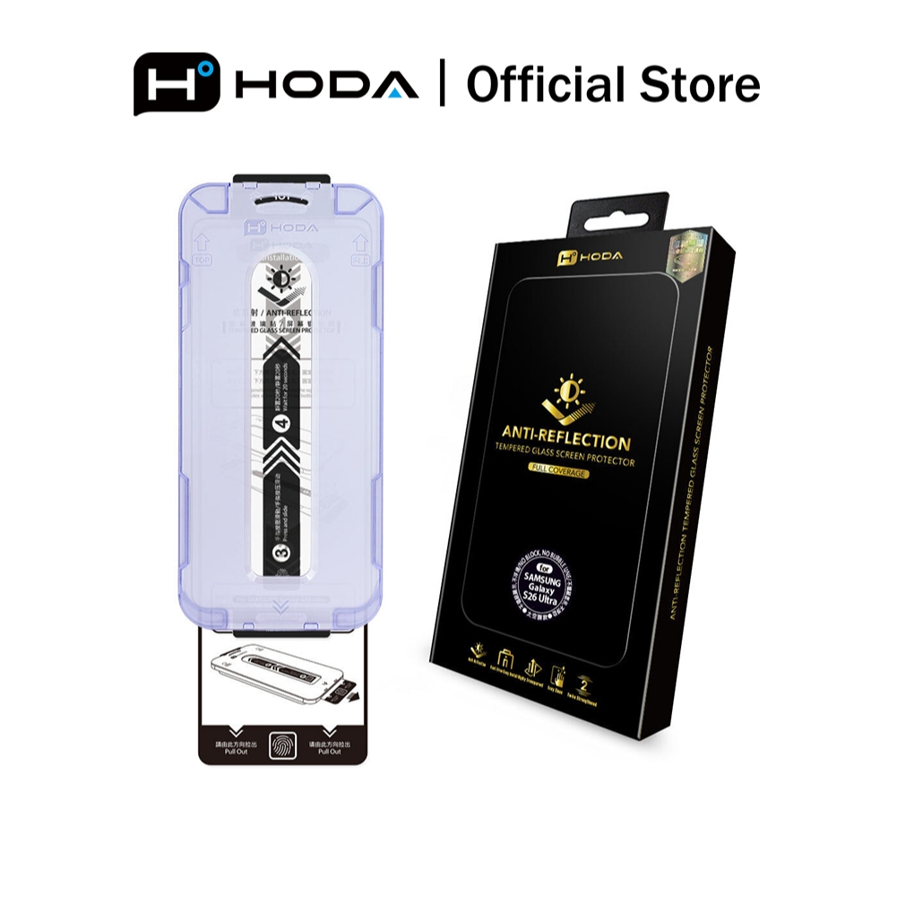HODA Samsung S26 Anti-Reflection Full Coverage Glass Screen Protector