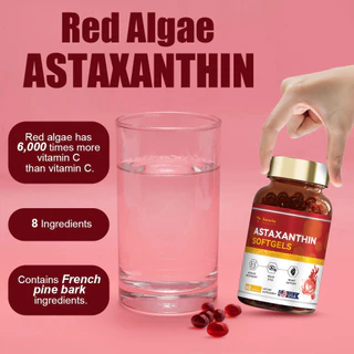 Totaria Natural Astaxanthin 12 มก. พร้อม Lutein, Zeaxanthin, CoQ10 & Omega-3 Triple Strength | Advanced Antioxidant Support for Eyes, Skin, Brain & Heart Health - Vegan 120s