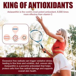 Totaria Natural Astaxanthin 12 มก. พร้อม Lutein, Zeaxanthin, CoQ10 & Omega-3 Triple Strength | Advanced Antioxidant Support for Eyes, Skin, Brain & Heart Health - Vegan 120s