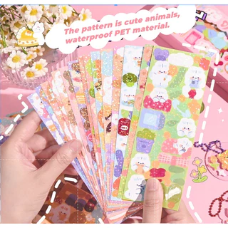 100 ชิ้นน่ารัก Guka Kawaii สติกเกอร์ DIY การ์ตูนเลเซอร์สติกเกอร์คู่มือเครื่องเขียนตกแต่งรูปแบบสติกเกอร์ของขวัญ