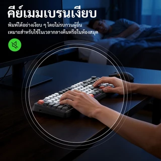 GOOJODOQ Thai 98KEY Thin Film Keyboard รองรับการเชื่อมต่อไร้สายและแบบมีสาย Bluetooth 2.4GHz