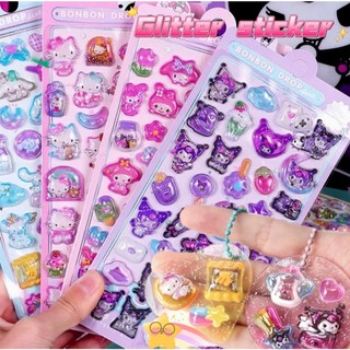 Toy Island สติ๊กเกอร์ลายนูน การ์ตูน 3D ใหม่ ของตกแต่งการ์ตูนกันน้ําสําหรับคู่มือสําหรับเด็กผู้หญิง & เด็ก ของขวั
