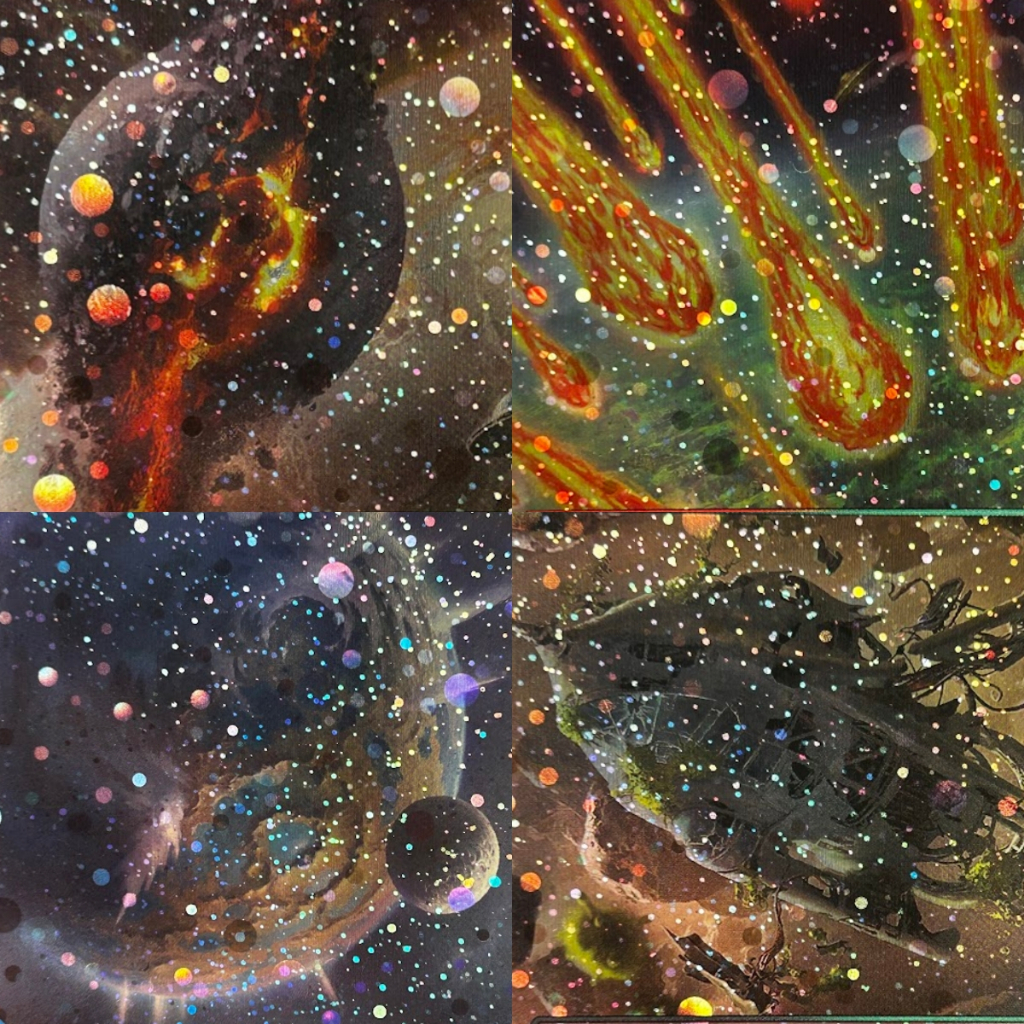 EDH การ์ดทดสอบโฮมเมด - Galaxy Foil - UNF - Shock Land / Basic Land - Series