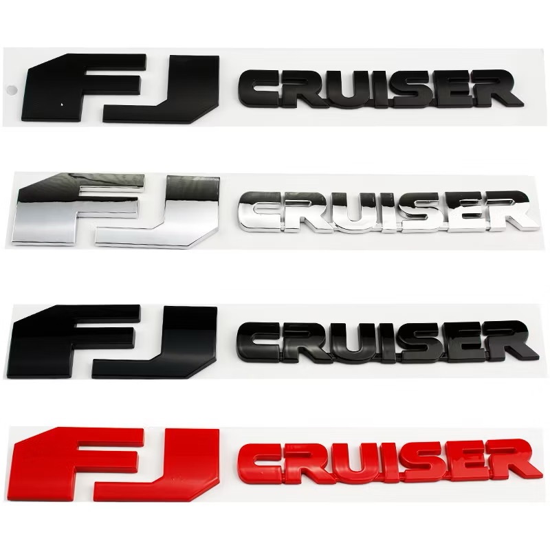 1 x โลหะ FJ Cruiser รถ Auto รถจักรยานยนต์สติกเกอร์ป้ายรูปลอก FJ Cruiser สติกเกอร์สัญลักษณ์