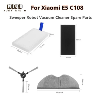 สําหรับ Xiaomi Robot Vacuum E5/C108 อะไหล่แปรงด้านข้าง Hepa Filter Mop ผ้าอุปกรณ์เสริม