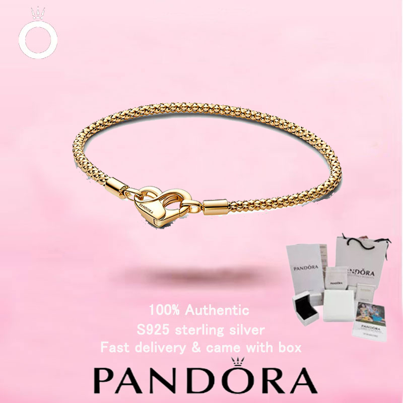 Pandora อินทรีคำเคลือบเงินทอง สร้อยข้อมือโซ่ประดิษฐ์ ของขวัญวันวาเลนไทน์ที่เหมาะสำหรับคุณ