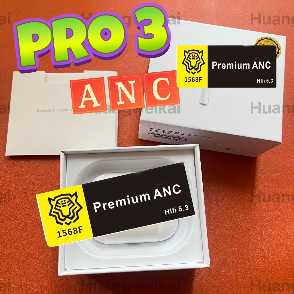 2026 Tiger 1568F HIFI 5.3 ANC ระดับพรีเมียมจริง pro 3 Rename GPS หูฟังไร้สายบลูทูธ TWS Super Bass Fone Wit