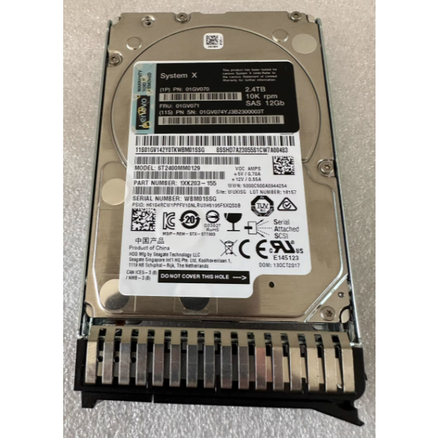 สําหรับ Lenovo X3550 X3500 X3650 M5 X3850 X6 2.4T SAS 01GV071 2.4TB ฮาร์ดไดรฟ์