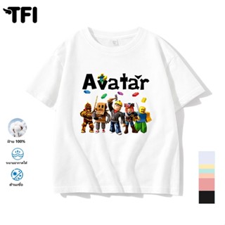 TFI เสื้อยืดแขนสั้นเด็ก สไตล์ลำลอง summer Minecraft พิมพ์ลาย…