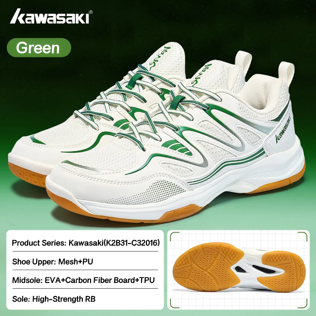 รองเท้าแบดมินตัน Kawasaki C32016 กันลื่น ระบายอากาศ รองเท้ากีฬา พิกเคิลบอล thumbnail 3