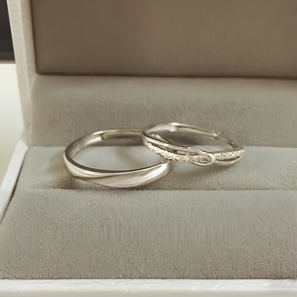 แหวนเงินSterling Silver S925 แบบหรูหรา พร้อมเปิดปิดได้ เครื่องประดับแฟชั่นสำหรับทุกวัน