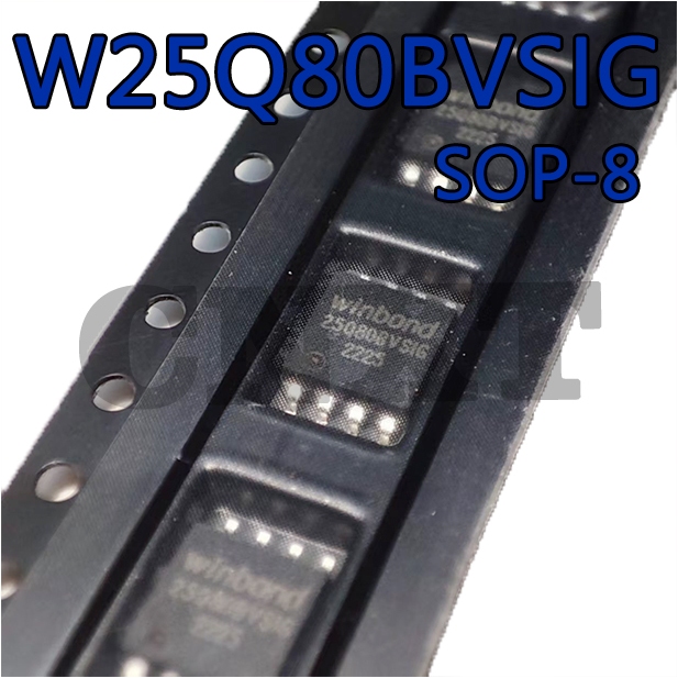 5PCS 25Q80BVSIG W25Q80BVSIG 25Q80DVSIG W25Q80DVSIG SOP8 1M แฟลชชิปหน่วยความจํา