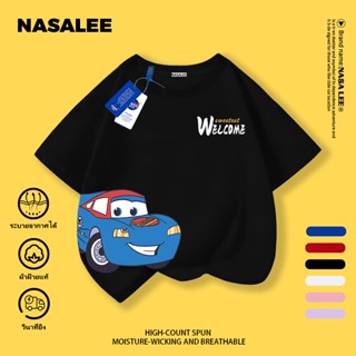 【จัดส่งในวันเดียวกัน】เสื้อยืดแขนสั้นสีดำสำหรับเด็ก NASA แบรน…