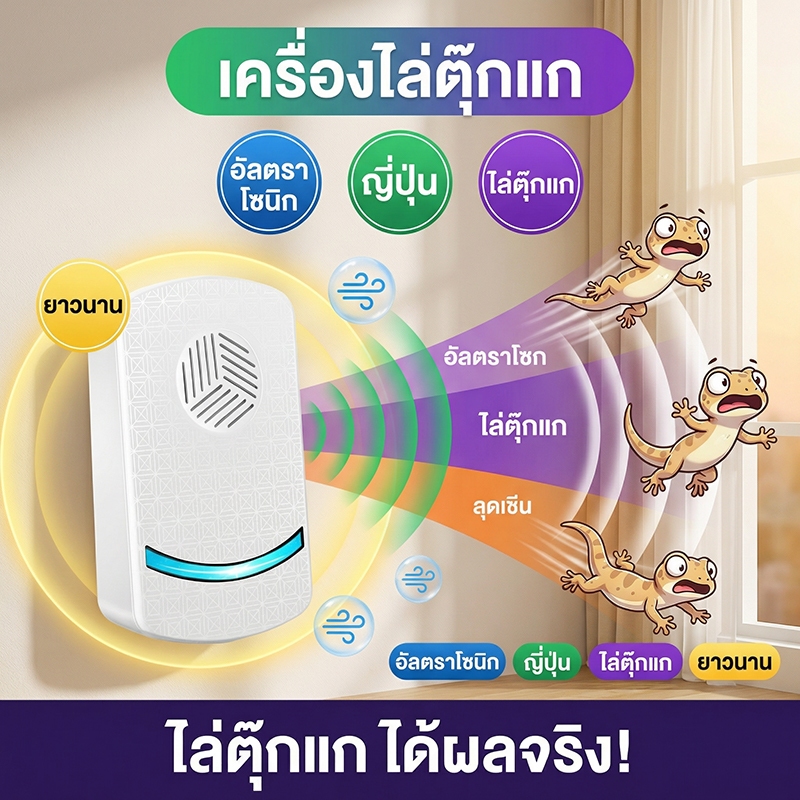 Max ยาไล่จิ้งจก/ตุ๊กแก 24 ชม. กําจัดจิ้งจกอย่างปลอดภัย ปลอดภัยต่อแม่ลูก ไร้เสียง
