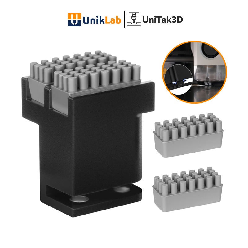 BAMBU LAB P1/X1 Series Nozzle Wiper with 2PCS Extra Silicone Brush Replacement,Heatbed Nozzle Wiper 