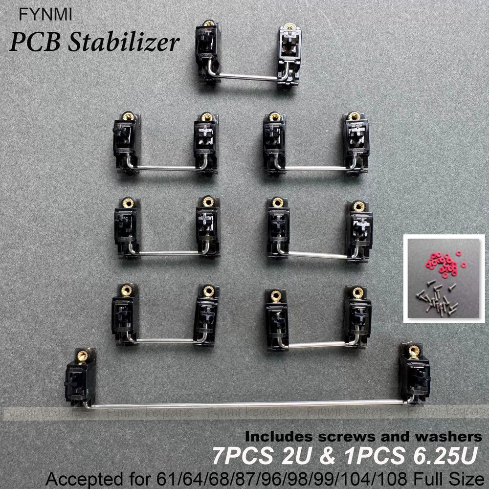 Fynmi Prelubrication PCB Stabilizer Satellite Axis Stabilizer Bar Satellite 2U Shaft Spacebar 6.25U
