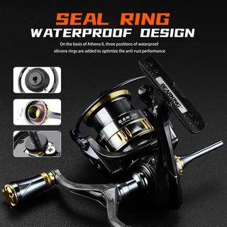 BEARKING ATHENA-RS Spinning Reel 6 + 1BB Long Casting Double Handle พร้อม Balance Rod Universal กันน้ําน้ําจืดน้ําเค็ม Reel