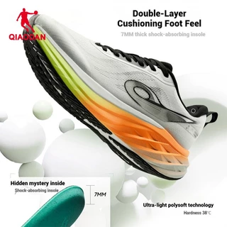 【Wide Fit】Qiaodan DS2 รองเท้าวิ่งเบาะพื้นหนา Rebound น้ําหนักเบาเทรนเนอร์เดินทุกวัน QXB023253217R