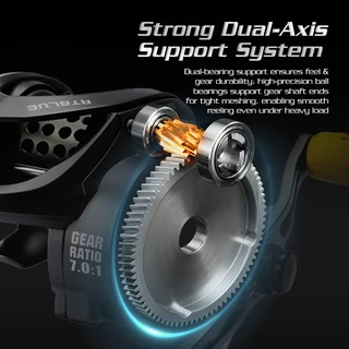 BEARKING RTBLUE FAIRY BIRD Baitcasting Reel Double Spool 7:1 อัตราทดเกียร์แม่เหล็กเบรค 5KG ลากสูงสุดตกปลา Reel
