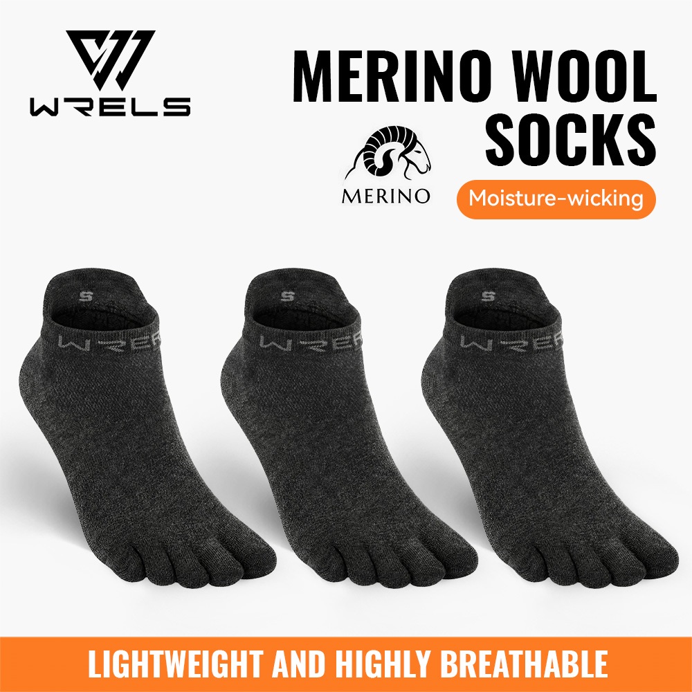 ถุงเท้าห้านิ้วขนสัตว์ สำหรับกีฬาและสวมใส่ทุกวัน WELS