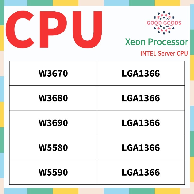 W3670 W3680 W3690 W5580 W5590 INTEL Xeon โปรเซสเซอร์เซิร์ฟเวอร์ CPU LGA1366