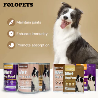 FOLOPETS อาหารสุนัขกระป๋องสุนัขสุนัขหลายรสชาติอาหารเปียกอาหารสัตว์เลี้ยงอินทรีย์ธรรมชาติบริสุทธิ์ 100g/430g