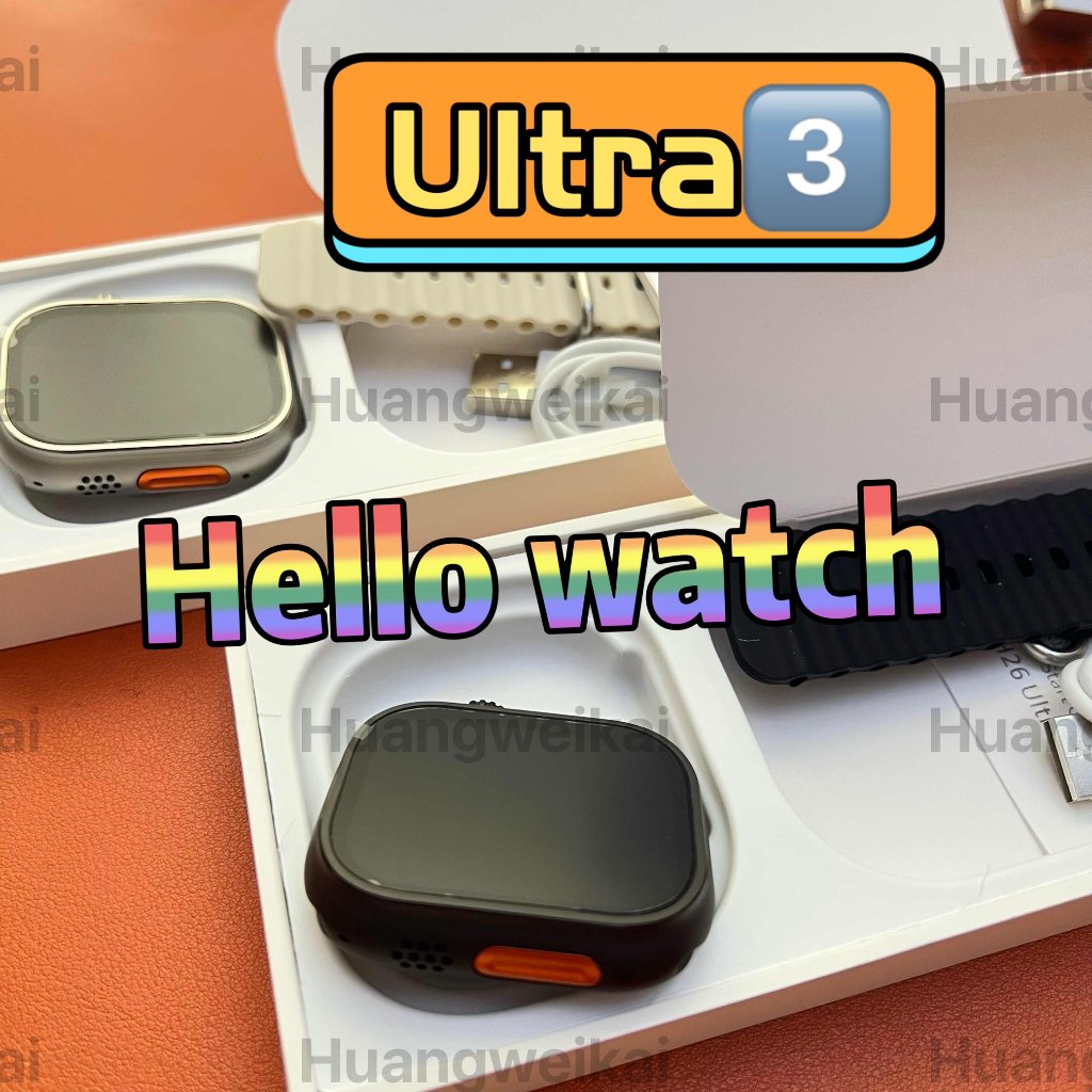 Amoled 2026 H26 ultra 3 TOP HELLO PLUM smartwatch NFC 49 มม.กีฬาสมาร์ทนาฬิกาสร้อยข้อมือไร้สายชาร์จ B