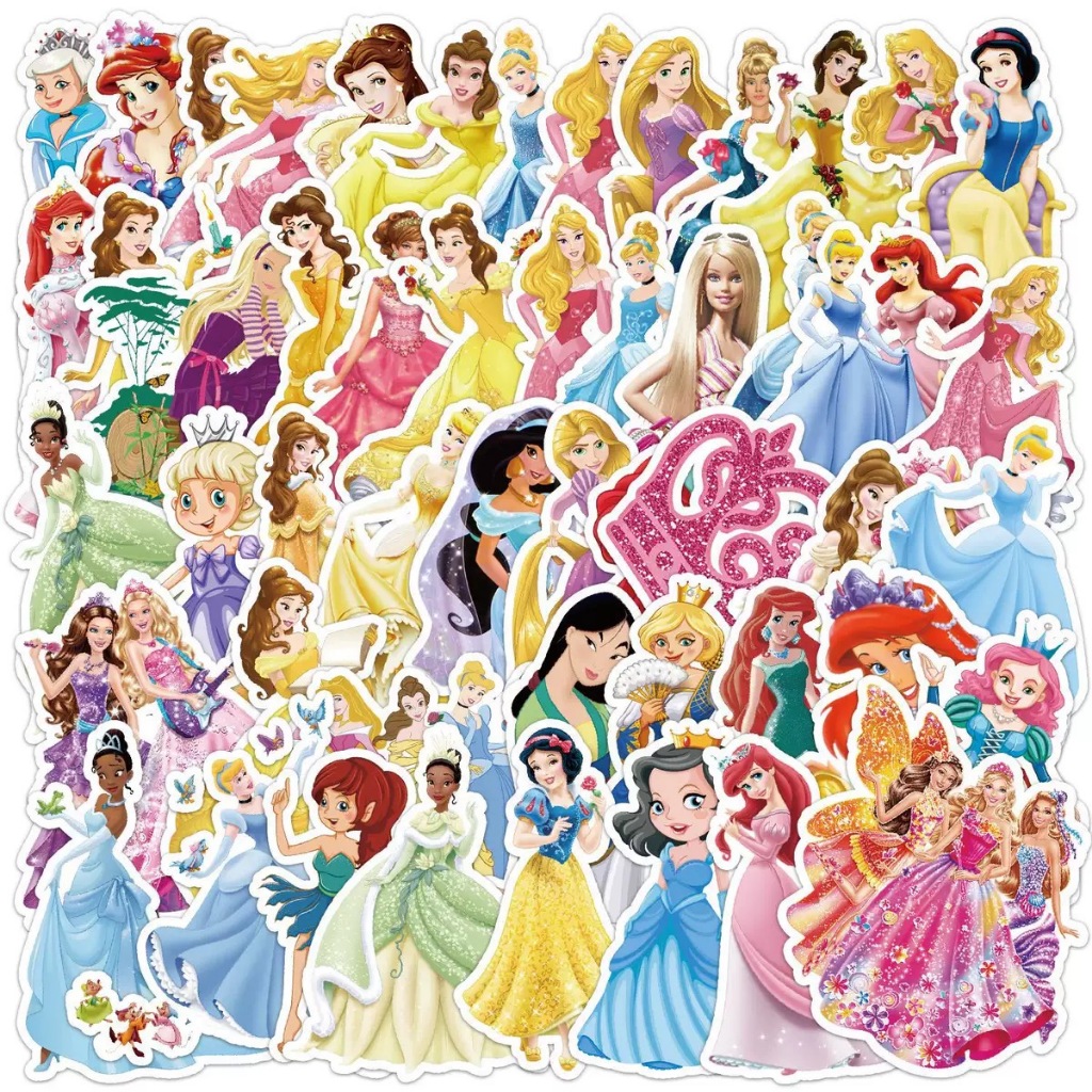 50ชิ้นดิสนีย์เจ้าหญิงสติกเกอร์ ที่ การ์ตูนน่ารักเด็กสติกเกอร์แล็ปท็อปโทรศัพท์กระเป๋าตกแต่งฉลากเครื่องเขียน