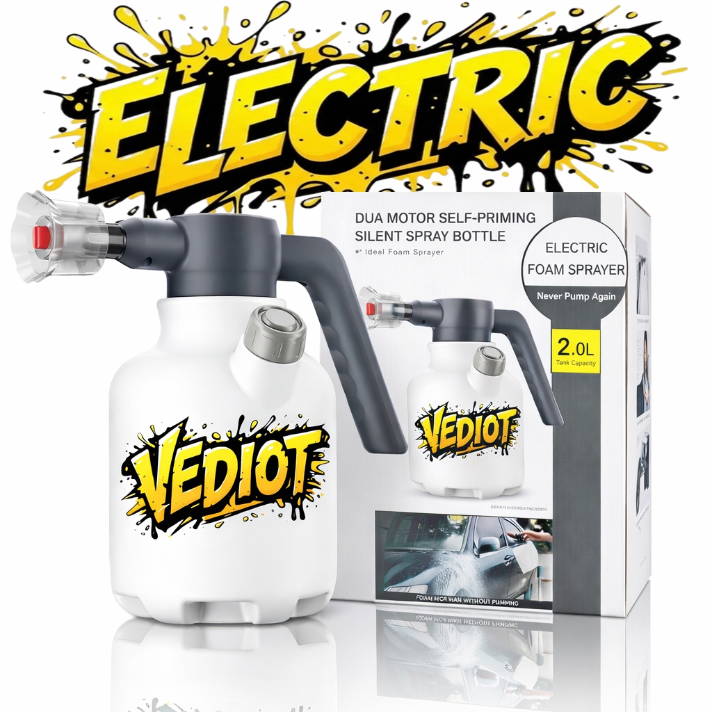 Vediot 2L โฟมล้างรถ Sprayer ชาร์จไฟฟ้าโฟมสเปรย์รถแชมพู Cannon สําหรับรถยนต์สวนบ้านทําความสะอาด