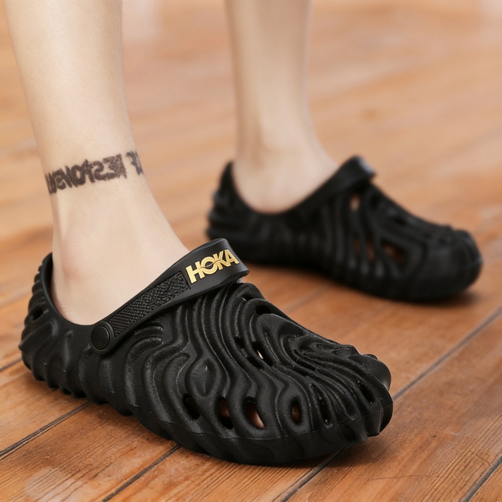 รองเท้าแตะ HOKA Style Clog สําหรับผู้ชายผู้หญิง | รองเท้าแตะ อีวา น้ําหนักเบา | รองเท้าสระน้ําชายหาด | รองเท้าลําลองกันลื่นระบายอากาศ | รองเท้าลุยน้ํากลางแจ้ง ราคา ถูกที่สุด ดีลบีเคเค แกลเลอรีภาพที่ 2