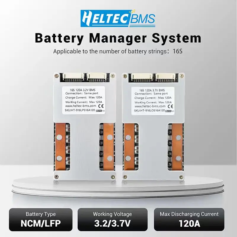 Heltecbms bms 16s 100A 120A/16s 48v lifepo4/Lipo แบตเตอรี่ protetcion board พร้อม bms 4kw 5kw