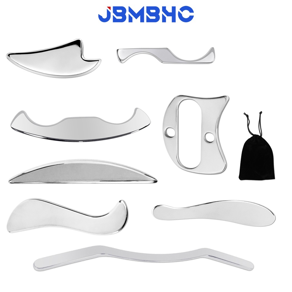 กีฬาสแตนเลส Guasha Board IASTM Fascia กล้ามเนื้อผ่อนคลายเครื่องมือ Meridians ลึกเนื้อเยื่อ Healing Pain Relief