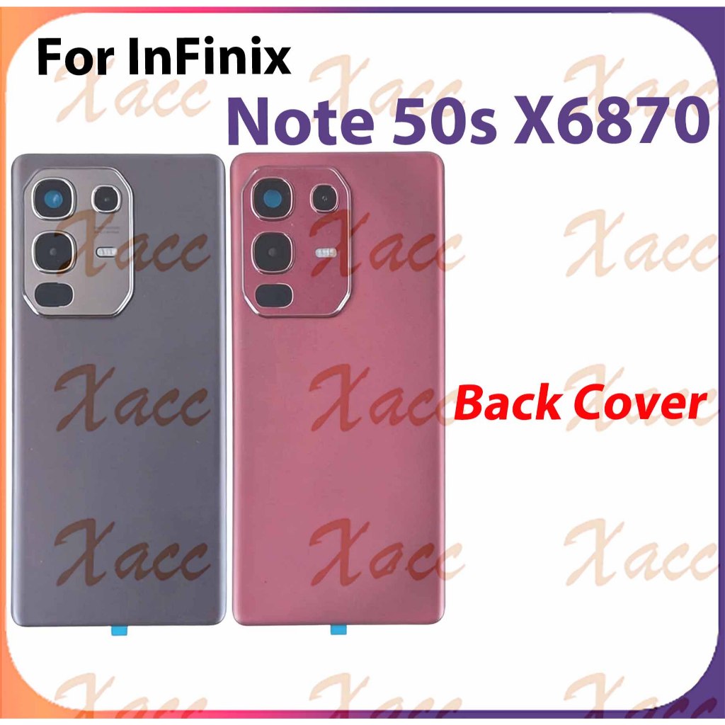 สําหรับ Infinix Note 50s X6870 ฝาหลังแบตเตอรี่พร้อมกรอบเลนส์กล้องการติดตั้งเปลี่ยนโทรศัพท์