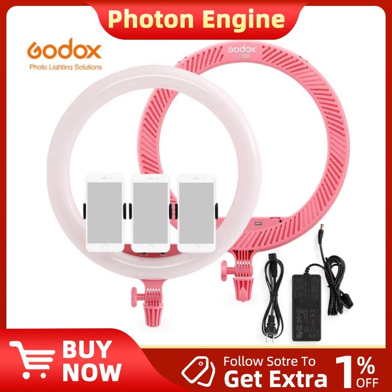 Godox LR120 LR150 ไฟ LED แหวน Annular โคมไฟ Bi-สี 3000K-6000K แหวนโคมไฟสําหรับวิดีโอ YouTube Ringlig