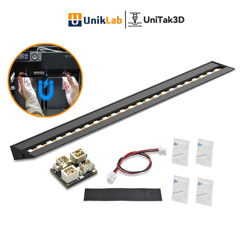 【Unitak3D】ชุดอัพเกรดแถบไฟ LED สำหรับเครื่องพิมพ์ 3D Bambu-Lab P1S P1P X1C X1E แรงดัน 5V 0.3A ติดตั้งแม่เหล็ก LED Light Bar 3D209